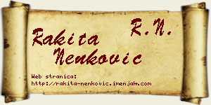 Rakita Nenković vizit kartica